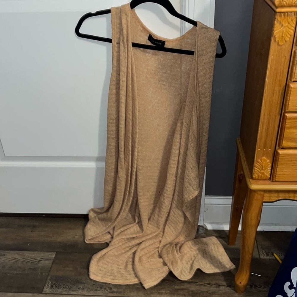 Long orange cardigan, airy